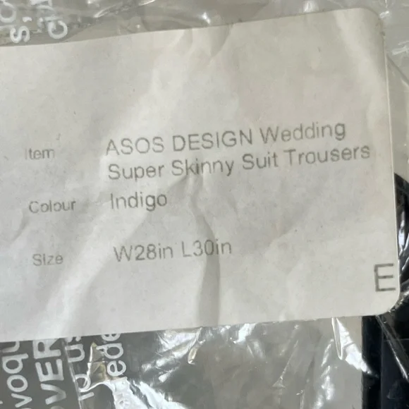 ASOS Men's Classic Navy Dress Pants - Picture 4 of 4